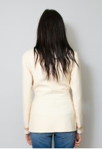 Enzo Russo Cream Wool 70's Style Ladies Wrap Jacket Small
