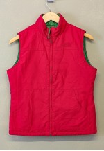 Vintage Reversible Gilet Green Pink Zip Up