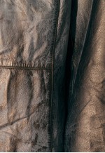 Vintage Leather Jacket Y2K Reworked Smoke Painted Coat