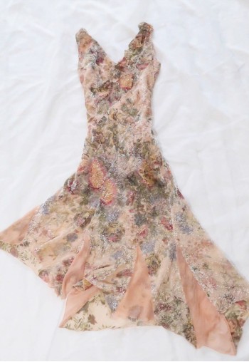 vintage Fairy Dreamy Grunge Glam Asymmetrical Floral Dress