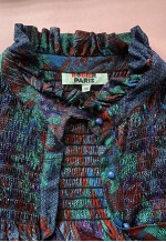 Rodier Of Paris Smock Style Long Sleeve Vintage 80's Dress