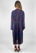 Rodier Of Paris Smock Style Long Sleeve Vintage 80's Dress