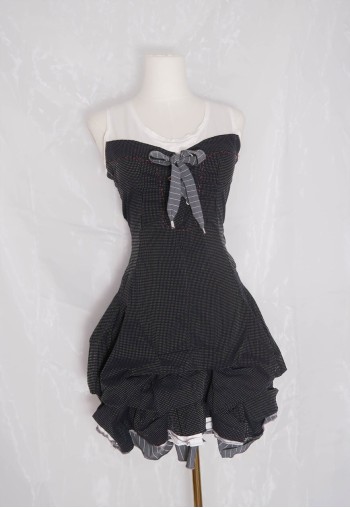 y2k vintage Cottage Coquette Milkmaid Lolita Overlay Dress