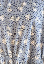 Light blue silk like short floral dress