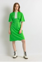 Small 60s Pink Babydoll Mini Green Dress 7283