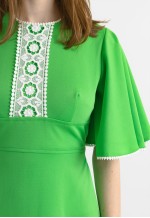 Small 60s Pink Babydoll Mini Green Dress 7283