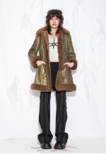 Reworked Vintage 70s Shearling Coat in Green