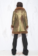 Reworked Vintage 70s Shearling Coat in Green