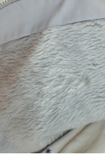 Vintage 80s faux fur lined coat in grey