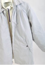 Vintage 80s faux fur lined coat in grey
