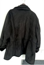 Black Faux Fur Sherpa Coat - XL