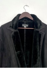 Black Faux Fur Sherpa Coat - XL