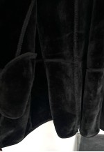 Black Faux Fur Sherpa Coat - XL