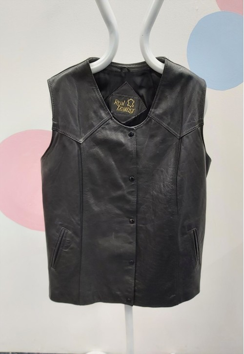 Vintage Real Leather Waistcoat
