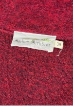 Vintage Boiled Wool Jacket, Red Button Up Wool jacket