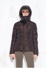 Vintage Y2K Feather Puffer Jacket in Brown