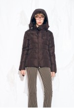Vintage Y2K Feather Puffer Jacket in Brown