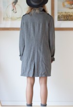 Grey high neck wool coat