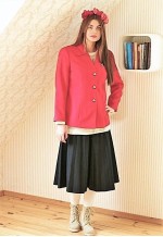 Bright red long sleeve formal vintage jacket