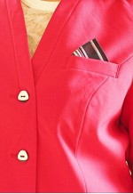 Bright red long sleeve formal vintage jacket