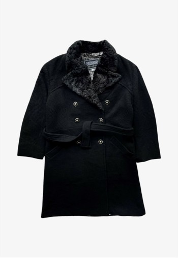Vintage 90s Women's Double Breasted Wool Coat