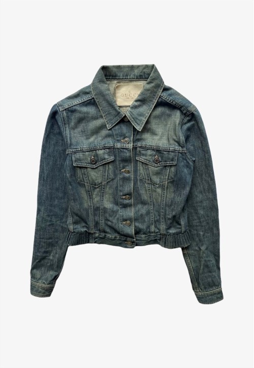Vintage Y2K Women's Blue Denim Jacket
