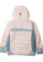 Vintage 90's Windbreaker Hooded Full Zip Up White