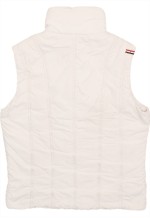 90's Vest Sleeveless Button Up Gilet Small Wh