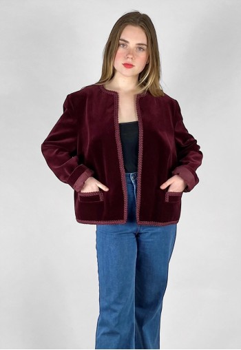 Stephen House Velvet 70's Vintage Burgundy Ladies Jacket