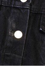 Vintage Y2K Denim Jacket Black Button Up With Pockets