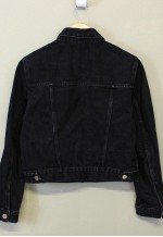 Vintage Y2K Denim Jacket Black Button Up With Pockets